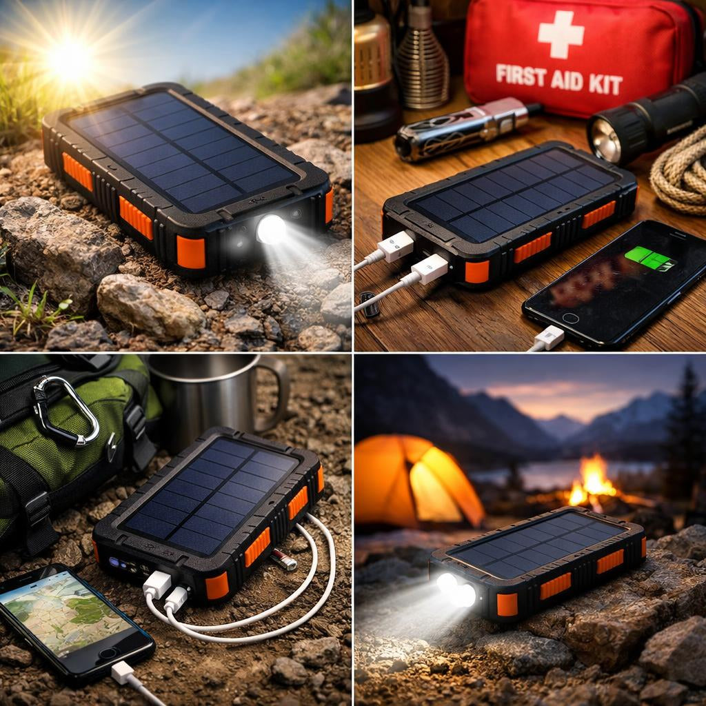 Solar Power Bank External Battery Portable